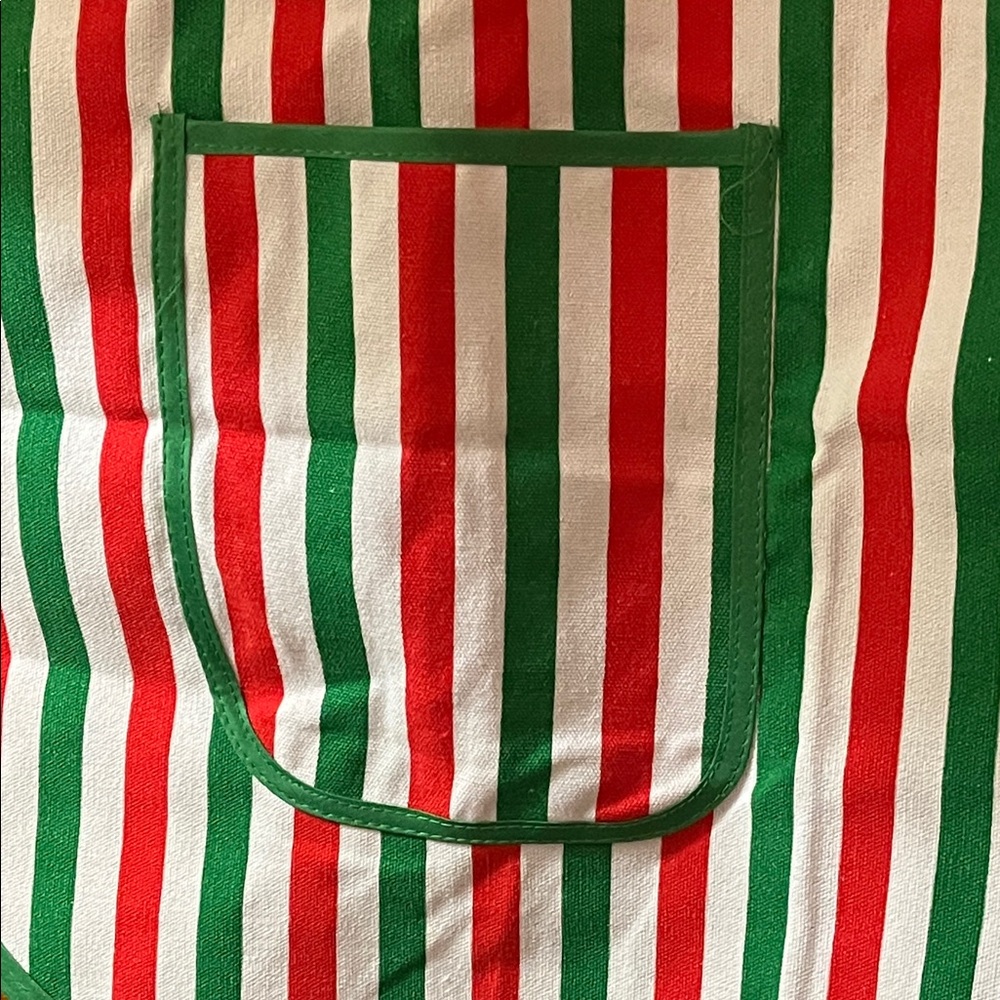 7 - NWOT Striped Embroidered Apron with Roma Logo & Large Pocket - Picture 5 of 5